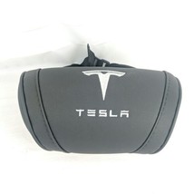 For Tesla Black PU Leather Adjustable Elastic Strap Car Seat Headrest Pillow NOS - £19.49 GBP