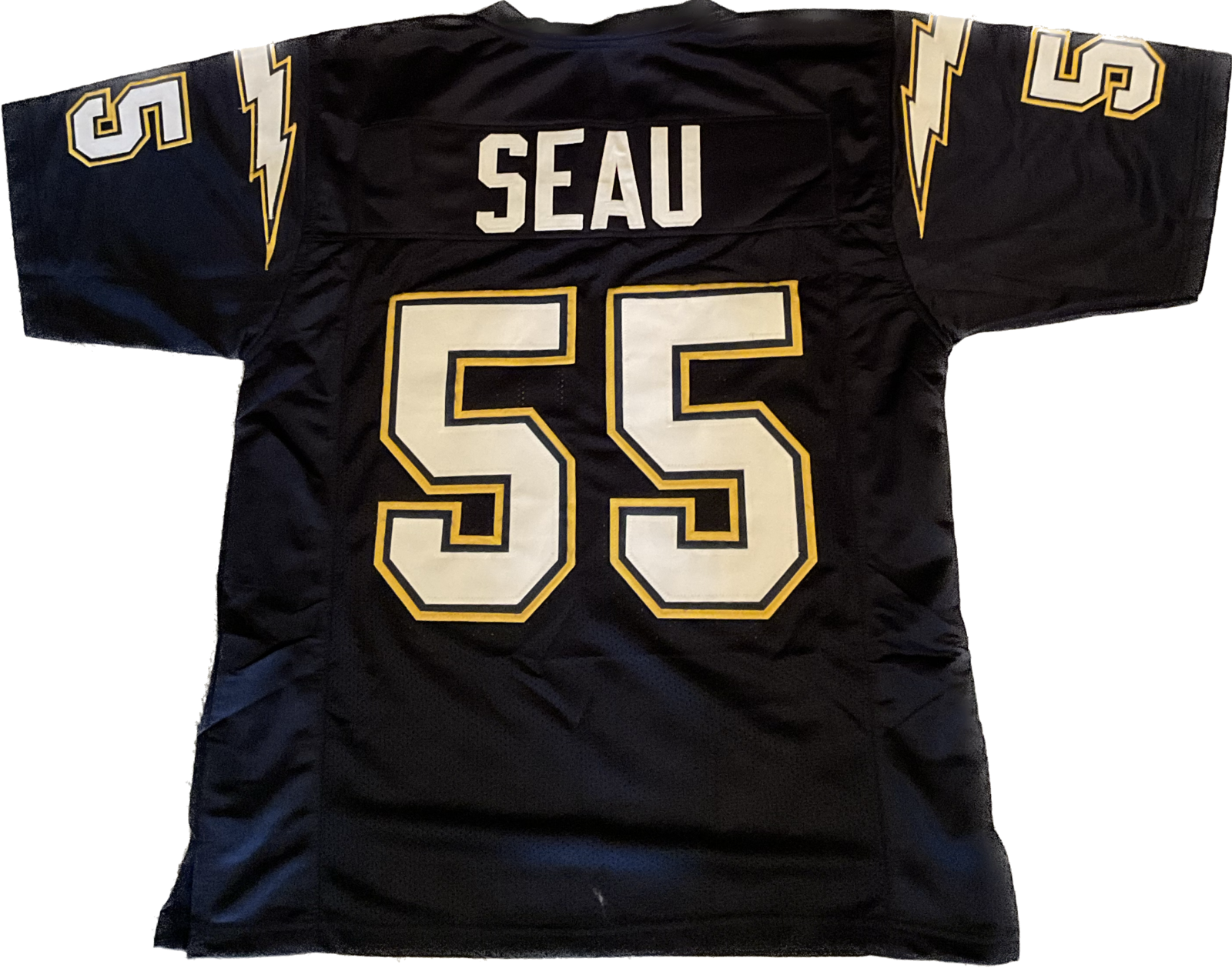 Unsigned Custom Stitched Junior Seau #55 Navy Blue Jersey FREE SHIPPING TOO! - $69.99