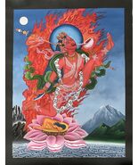 AKASH YOGINI/ FLYING DAKINI/JOGINI ORIGINAL NEWARI PAUBHA THANGKA PAINTING - $5,057.99 MXN