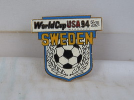 1994 World Cup of Soccer Pin -Sweden Shield Design by Peter David - Meta... - $15.00