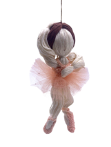 Handmade Ballerina Christmas Ornament Ballet Sweet Yarn Doll Dance Pink ... - £36.67 GBP