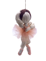 Handmade Ballerina Christmas Ornament Ballet Sweet Yarn Doll Dance Pink ... - £37.04 GBP