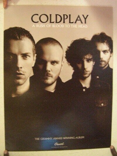 Coldplay Poster A Corsa Di Sangue A Il Testa Fascia Colpo - $89.96