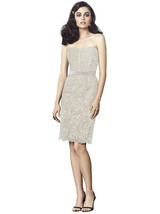 Dessy 2911...Strapless, Cocktail Dress..Assorted sizes....Palomino / Ivo... - $24.00