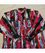 Vintage Panhandle Slim Shirt XL rare crazy color firestorm 48&quot; Chest USA... - $1,122.87 MXN
