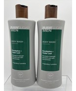 (2) RAW SUGAR Mens Body Wash Eucalyptus + Cedar Leaf 25oz Invigorating H... - £13.43 GBP
