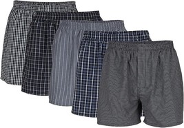 Gildan Boxer Briefs Men&#39;s, Tag Free Moisture WickingBlack Stripe Assorte... - $22.88 CAD