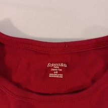 St. John's Bay Men's Red Classic Tee Shirt Long Sleeve Size Large image 3