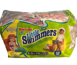 Vintage Huggies Little Swimmers Disney The Little Mermaid 16-26 LB - 10 Count - $36.47