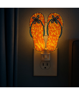 Handmade Flip Flop Night Light – Haitian Artisan Coastal Décor. - $653.77 MXN