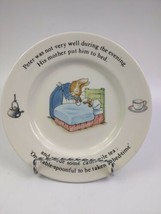 Wedgwood of Peter Rabbit Child&#39;s Baby Nursery 7&quot; Plate Beatrix Potter En... - $14.85