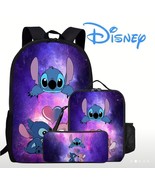 3 Piece  Disney Stitch Backpack Set - $39.94