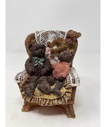 Vintage Young’s China Momma Poppa and Baby Bears on Chair Figurine - $25.50 CAD