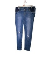 Seven 7 Size 8 Maternity Distressed Skinny Jeans Studded Pockets Side Panels - $13.98