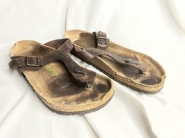 Birkenstock Gizeh Light Brown Thong Style Sandals Ladies Size Eu 40/US 9 - £15.77 GBP