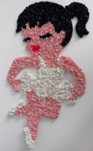 1973 Kage Vintage Melted Popcorn Plastic LITTLE GIRL BALLERINA Decor - $55.50 CAD