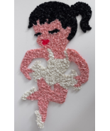 1973 Kage Vintage Melted Popcorn Plastic LITTLE GIRL BALLERINA Decor - $727.47 MXN