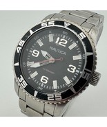 Nautica Quartz Watch N11554G Men 100m Silver Black Fixed Bezel New Batte... - €49,07 EUR Nautica Quartz Watch N11554G Men 100m Silver Black Fixed Bezel New Batte... - €49,07 EUR
