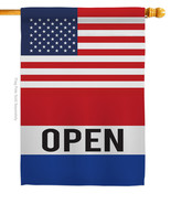 Us Open House Flag Merchant 28 X40 Double-Sided Banner - £29.55 GBP