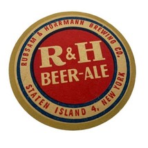 Old Staten Island NY R&amp;H Beer Coaster Tavern Bar Advertising Brew - £9.57 GBP