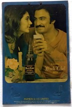 Kalyani Black Label Beer Vintage Original Advertising Litho Tin Sign India - £46.22 GBP