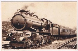 Postcard RPPC GWR King Henry V Train Locomotive - £2.82 GBP
