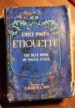 Emily Post&#39;s Etiquette Book The Blue Book Of Social Usage 11th Edition, 1965 - £11.52 GBP