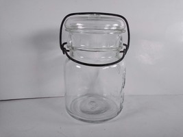 Vintage Ball IDEAL "Pat D July 14, 1906" Clear Glass Canning Jar #2 - £4.76 GBP