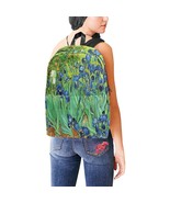Irises Van Gogh Nylon Backpack Bag - £35.18 GBP