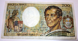 200 franc 1987 France banknote montesquieu - £23.36 GBP