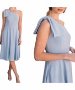 NEW Gal Meets Glam Powder Blue One Shoulder Midi Dress Size 6 - $35.53