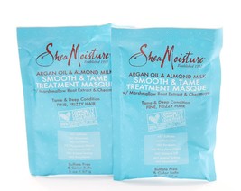 Shea Moisture Masque Hair Mask Treatment Argan Oil  Almond Milk 2 oz 2pcs - £7.77 GBP