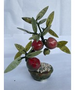 Rare Unique Vintage ASIAN GLASS/ JADE BONSAI TREE w Alabaster Base, Esta... - $126.99 CAD