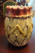Majolica vase Multicolor fine Decorations, no Marks - $104.85
