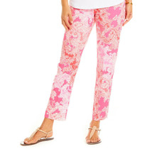 Nwt Ladies Ibkul Pascha Pink Coral Pullon Golf Ankle Pants - 4 6 8 10 12 &amp; 14 - £49.54 GBP