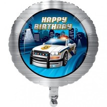 Police Party Happy Birthday Foil Balloon 18&quot; Police Birthday Party Decor... - £8.32 GBP