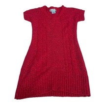 Blue Heart Girls Red Cable Knit Sweater Dress Size S 7-8 - $14.00