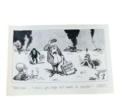 WW2 Poster Print Art Ephemera WWII vtg 1967 Humor Western Arms signed tank east - £118.33 GBP