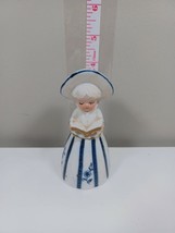 Vintage Royal Majestic Porcelain Bisque 4&quot; Figurine Bell GIRL singing (A9) - $14.85