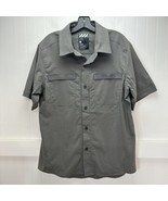 Viktos Shirt Mens Medium Sofari Ops Gray Short Sleeve Button Up Tactical... - £37.56 GBP