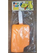 Vintage Eastern Toys Rubber/Vinyl Whistle Pet Squeak Toy Orange Dreamcyc... - $24.74