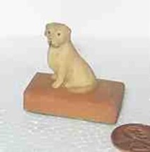 Mini Dog Figurine YELLOW LAB Resin Figurine by Arista...Reduced Price - £3.60 GBP