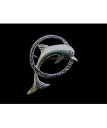 Womens Vintage Estate .925 Sterling Silver Dolphin Brooch 7.8g E1532 - €30,17 EUR