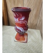 Vintage Imperial Glass Red Slag Glass Vase - $64.99