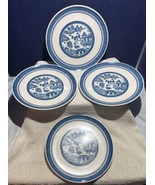 SYRACUSE Carefree China OLD CATHAY Blue Willow 4 - 10 1/8 in dinner Plates - £11.68 GBP