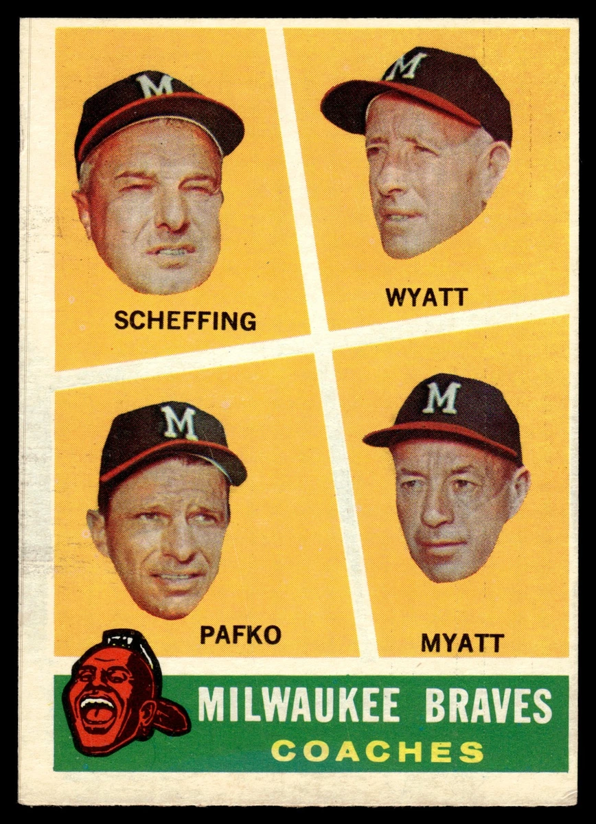 1960 Topps ( Scheffing / Wyatt / Andy Pafko / Myatt) #464 Milwaukee Braves - $10.63