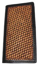 Men's Western Antique Basket Weave Tooled Rodeo Wallet 18RTW17R - $44.54