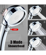 3 Mode High Pressure Showerhead Handheld Shower Head (Only) With On/Off/... - £15.13 GBP
