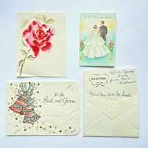 Vintage 1958 Wedding Message Congratulations Gifts Greeting Cards Lot of 4 - £14.20 GBP