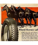 1925 Goodrich Tires Horses XL Advertisement 14 x 11 Automobilia Ephemera - $549.69 MXN